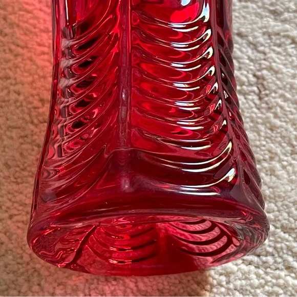 Glass Vase 10” Tall With 5” Opening For a Beautiful Bouquet of Flowers Red - Picture 12 of 12
